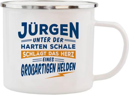 H&H Geschenk Emaille Tasse für Jürgen