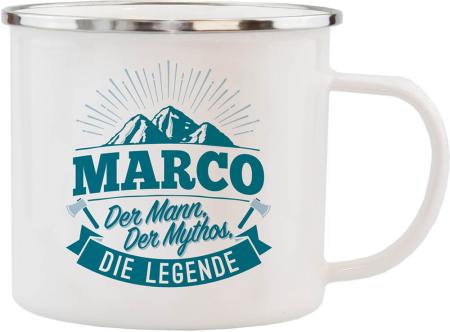 H&H Geschenk Emaille Tasse für Marco