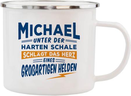 H&H Geschenk Emaille Tasse für Michael