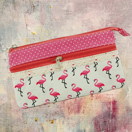 Patchwork Goldline Nature Flamingo Kleine Tasche