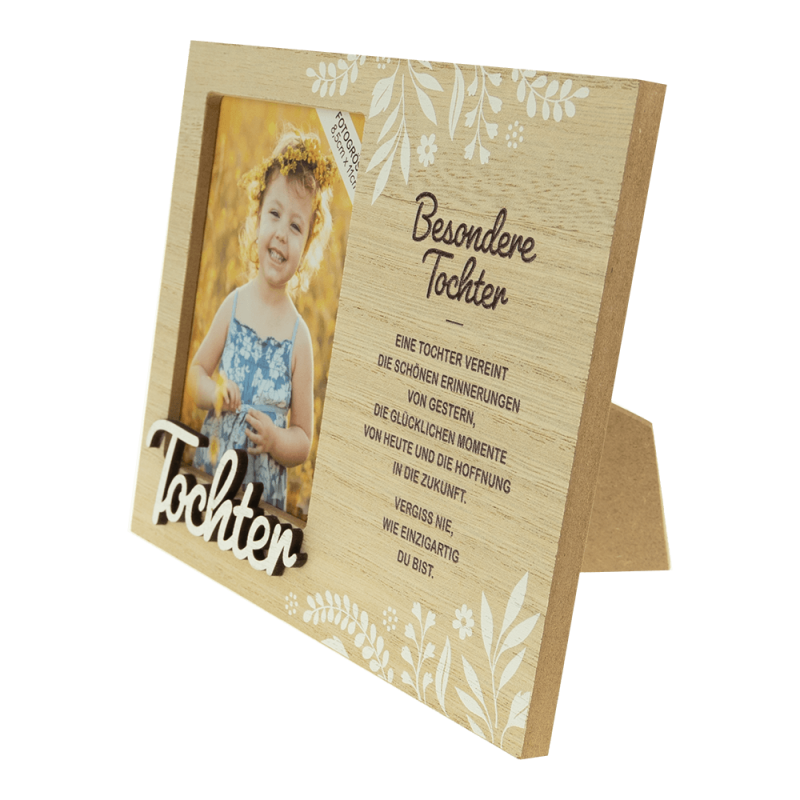 Personalisierten Bilderrahmen 'Ella' Für Kinder – Holzoptik, 18,5x14,2 Cm, Mit Namensspruch