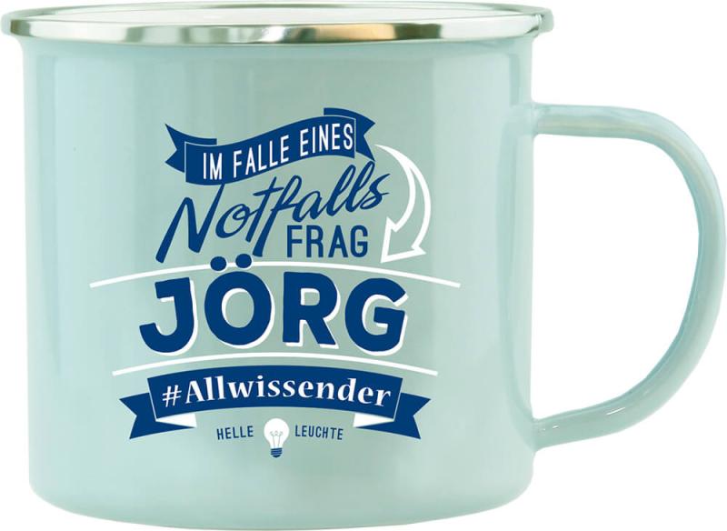 H&H Geschenk Emaille Tasse für Jörg