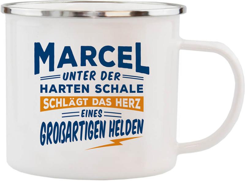 H&H Geschenk Emaille Tasse für Marcel