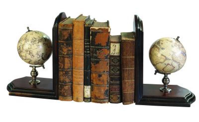 Antik Buchstützen Globus