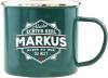 H&H Geschenk Emaille Tasse für Markus